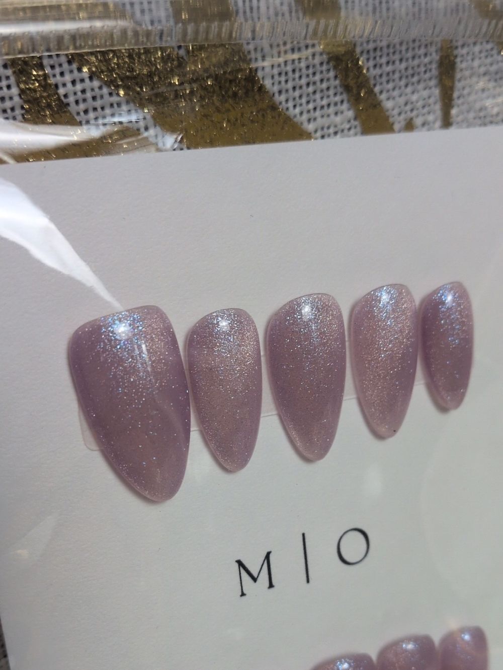 💜 Light Purple with Periwinkle Glitter Press-ons 💜
